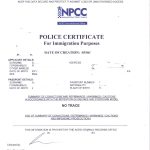 United Kingdom Police Clearance Certificate